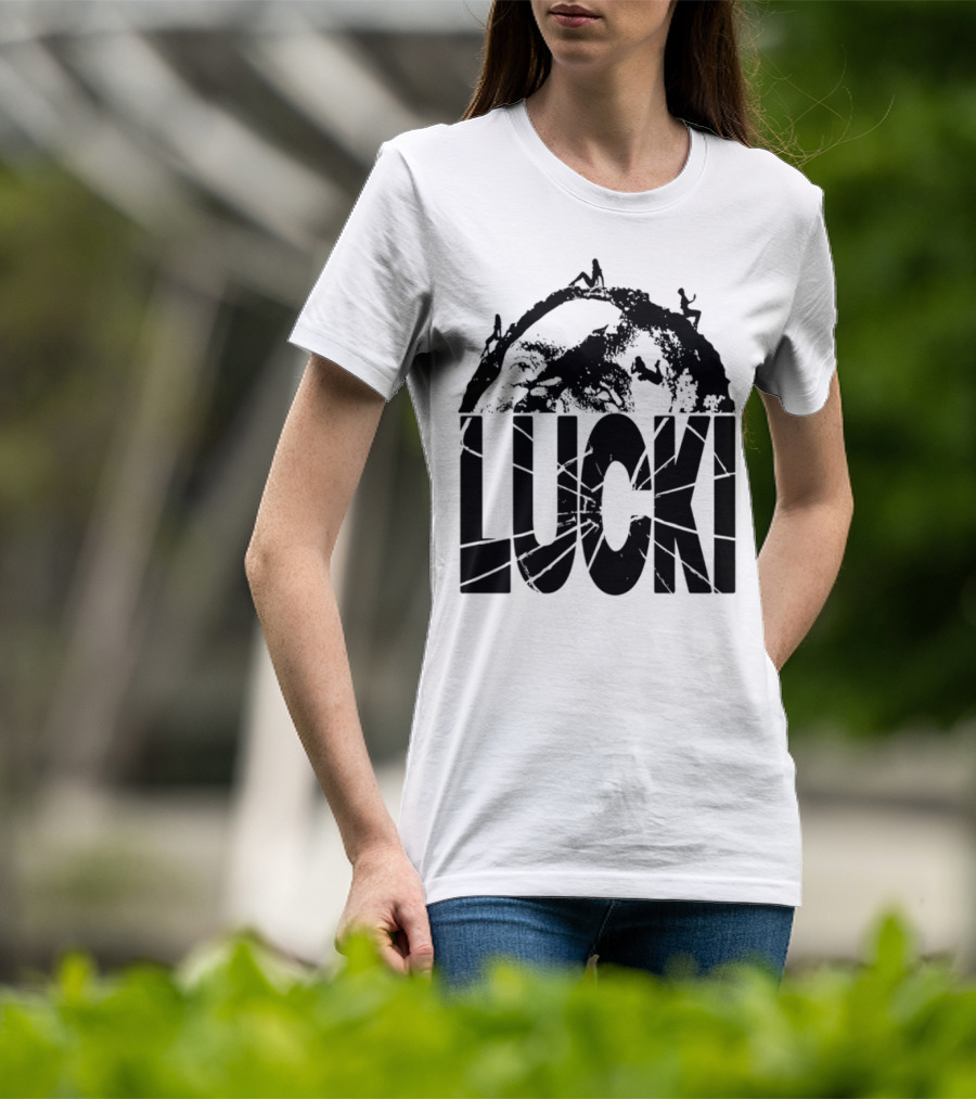 Lucki Vault White Lucki Text And Stars T-Shirt