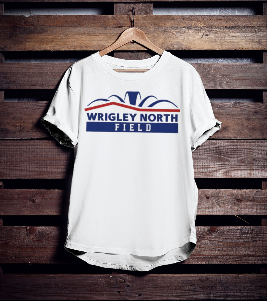 Wrigley North Field Baseball Stadium Skyline Icon T-Shirt