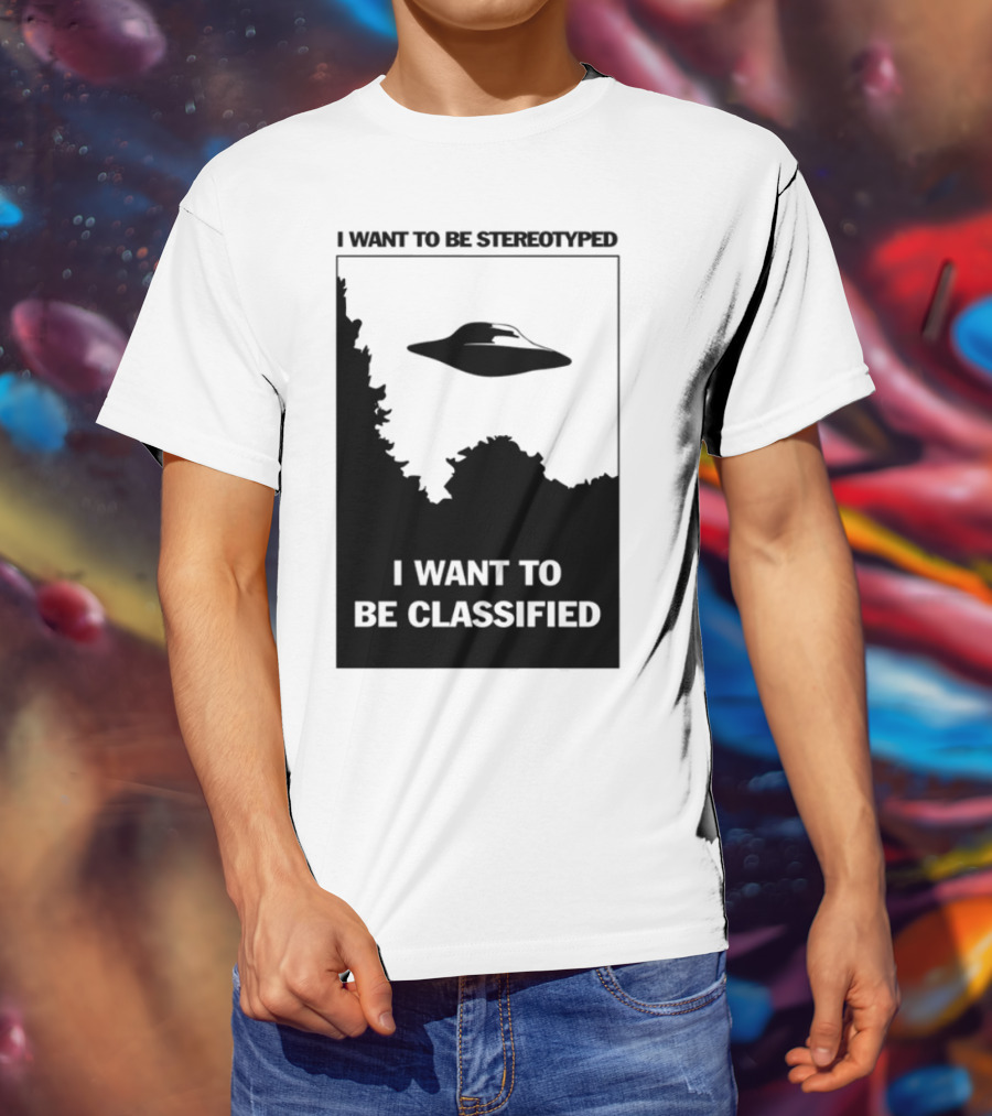 Milo Goes To Quantico Heaven Baby Angel Wings I Want To Be Stereotyped I Want To Be Classified T-Shirt