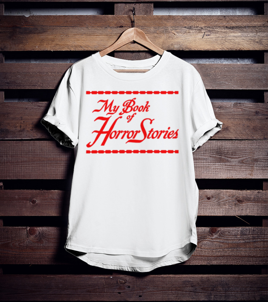 My Book Of Horror Stories Spooky Red Text T-Shirt