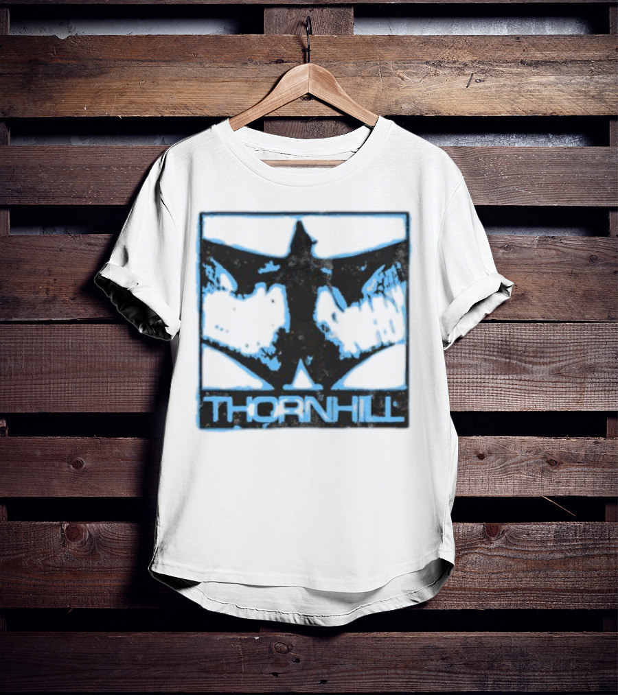 Thornhill Bat White Distressed Grunge Style T-Shirt