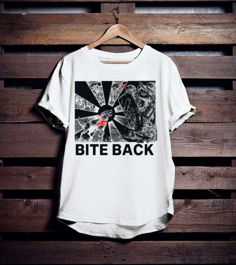 Bite Back Punkwithacamera Riot Dog Police Confrontation T-Shirt