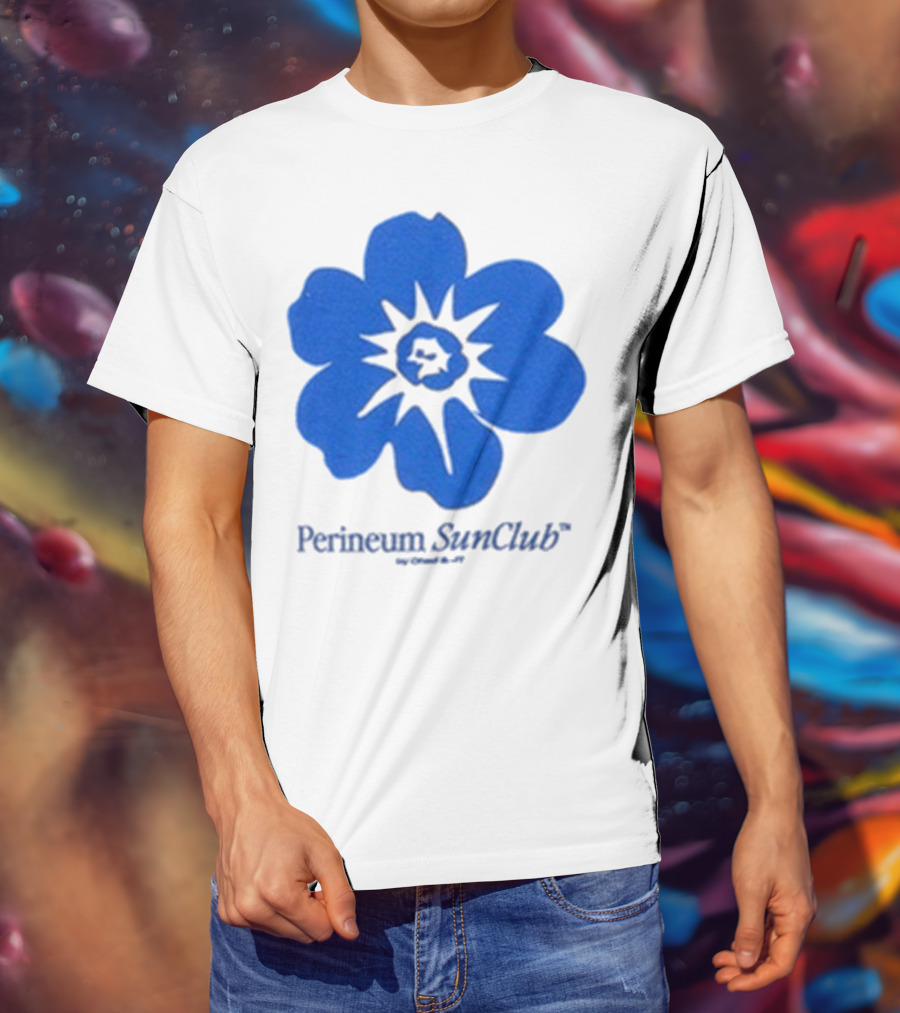Chad And JT Perineum SunClub Bumflower Blue Blossom T-Shirt