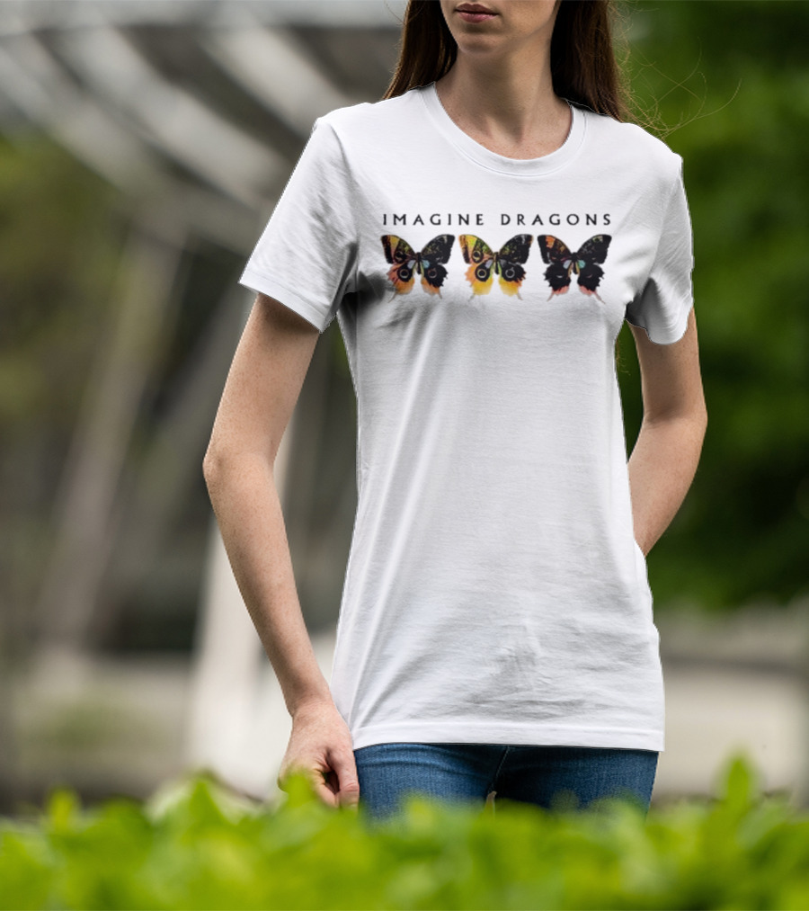 Imagine Dragons Butterfly Trio Pattern T-Shirt