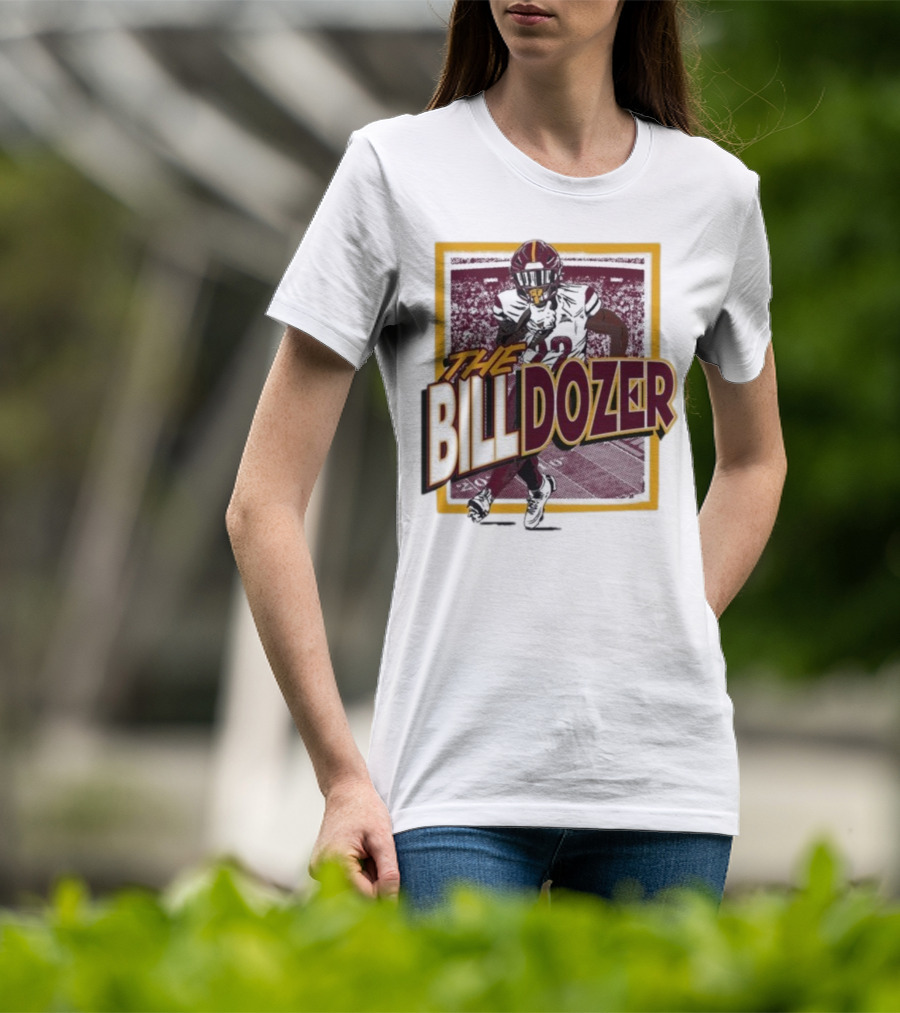 Jacory Croskey-Merritt The Billdozer Breaking Through Washington Commanders Scene T-Shirt