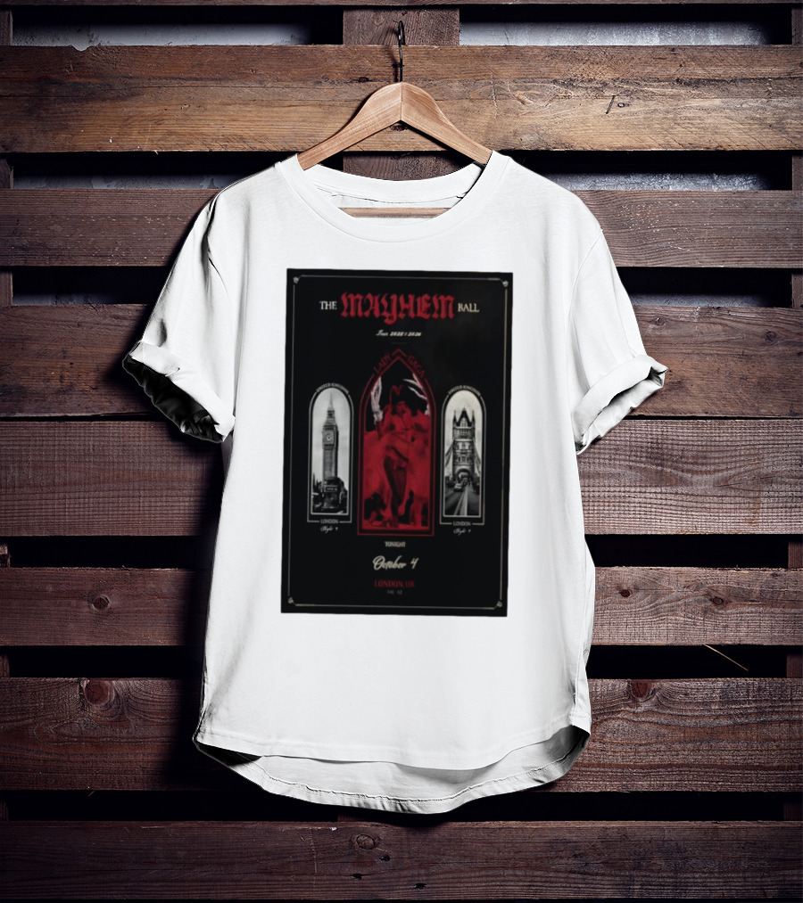 Lady Gaga The Mayhem Ball Tonight October 4 London UK The O2 2025 T-Shirt