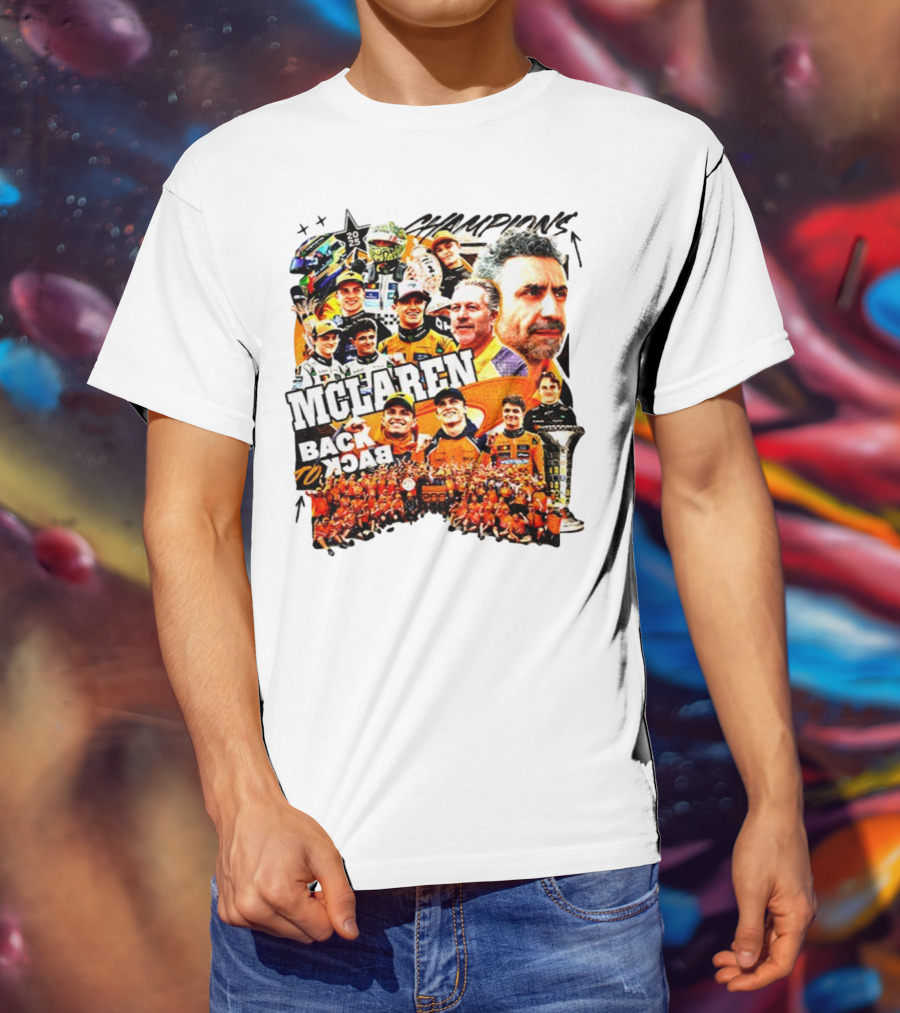 McLaren 2025 Back To Back Formula 1 World Constructors’ Championship Victory T-Shirt