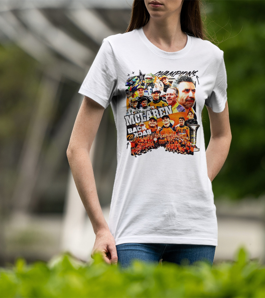 McLaren 2025 Back To Back Formula 1 World Constructors’ Championship Victory T-Shirt