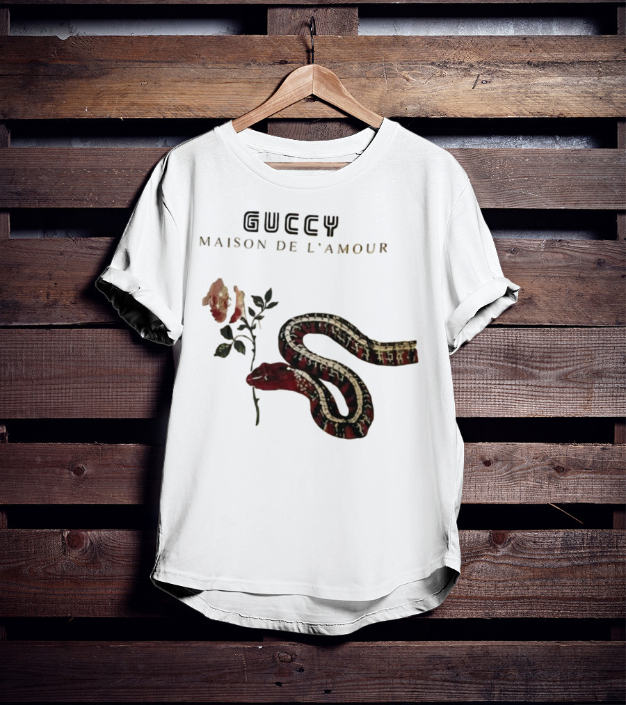 Guccy Maison De L’amour Snake And Rose T-Shirt