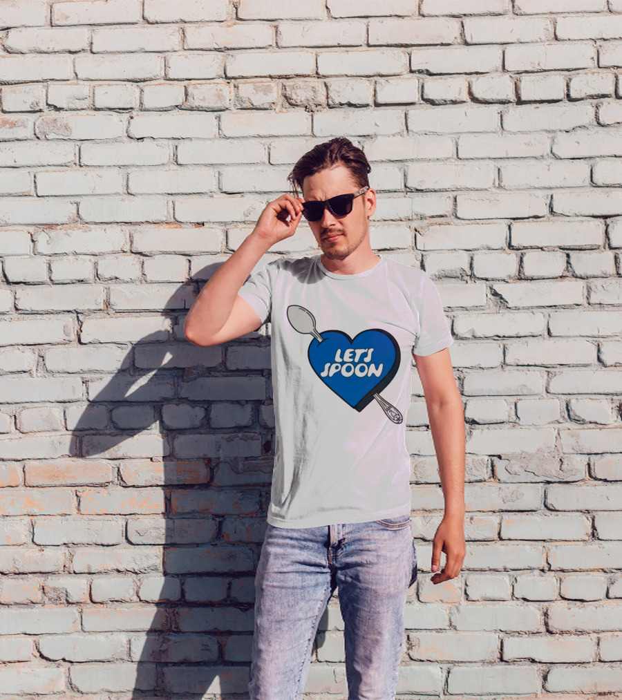 Staycool X Good Culture Let’s Spoon Heart Blue Design With Spoons T-Shirt