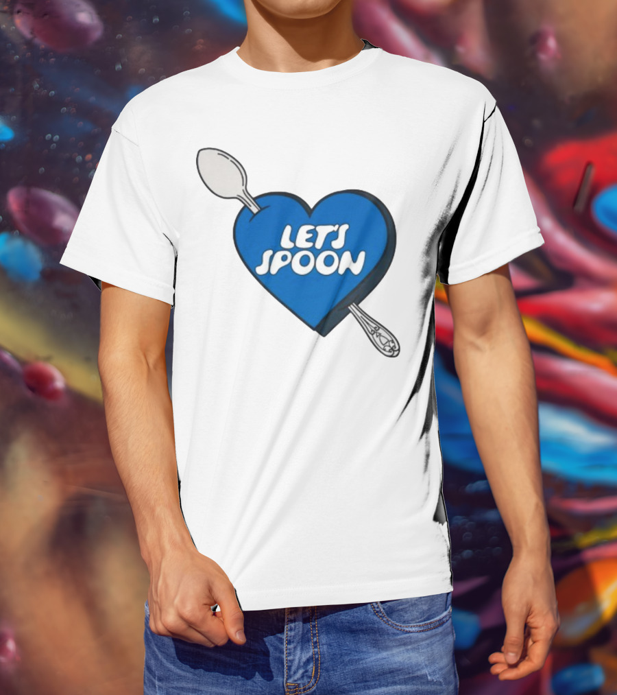 Staycool X Good Culture Let’s Spoon Heart Blue Design With Spoons T-Shirt