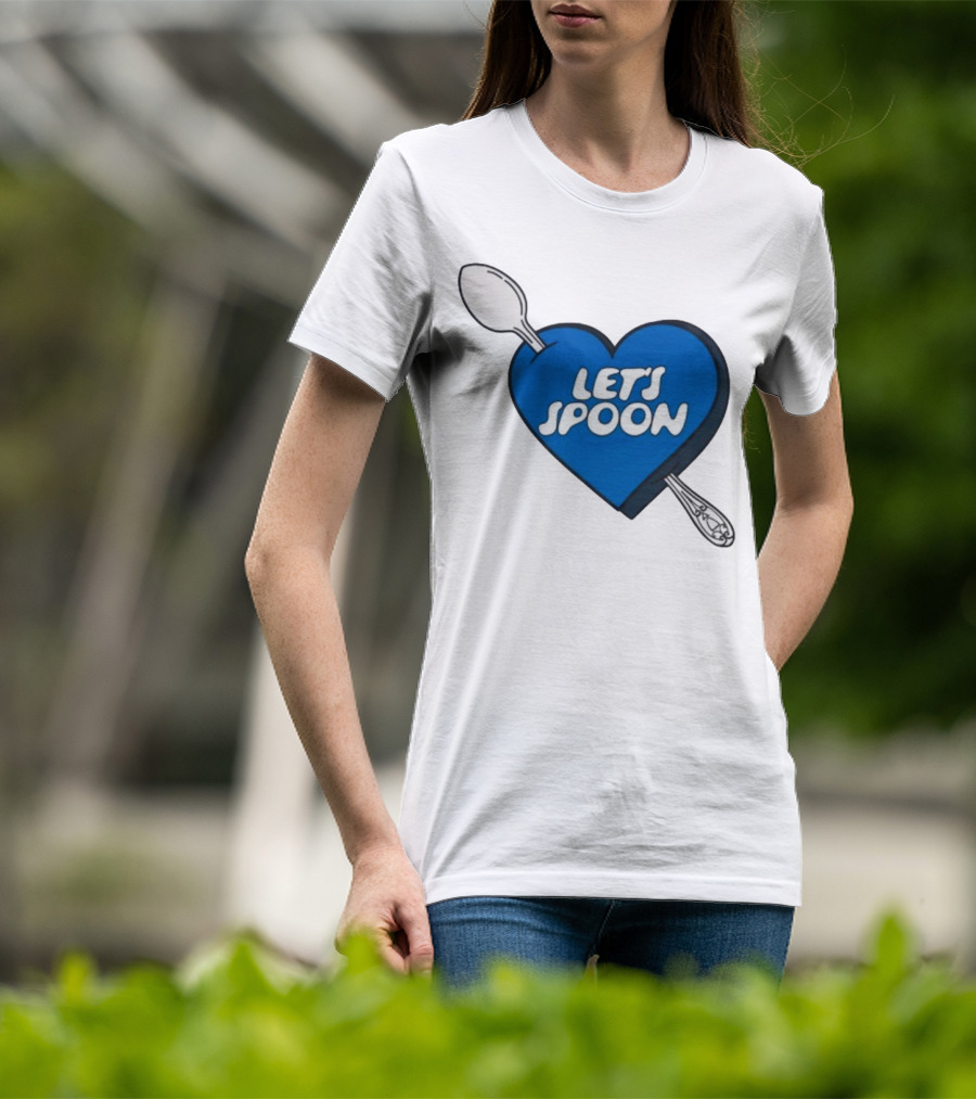 Staycool X Good Culture Let’s Spoon Heart Blue Design With Spoons T-Shirt