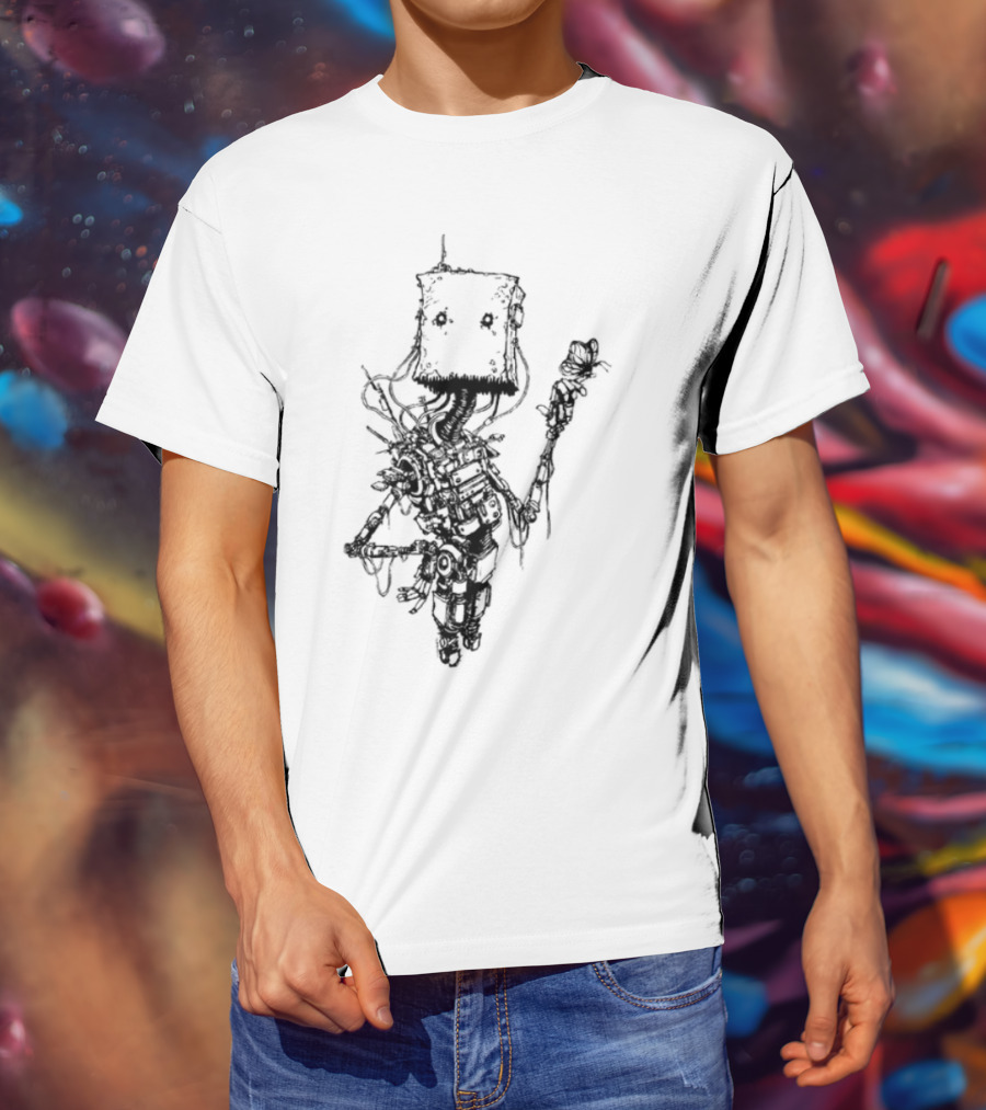 Butterfly Bot Robo Nature Fusion T-Shirt