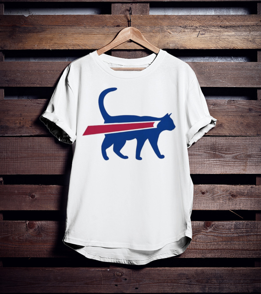 Cat Mafia X Buffalo Bills Baseball Collaboration T-Shirt
