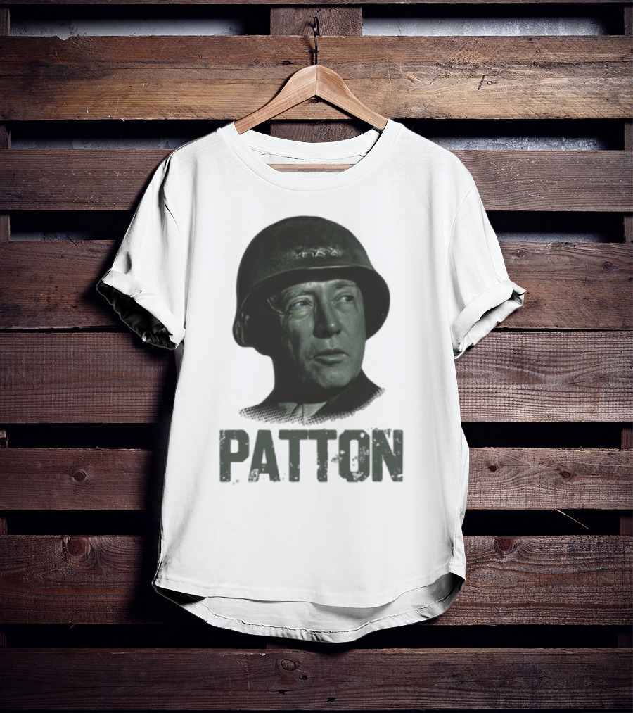 Fightbackpodcast General Patton Image With Patton Text T-Shirt
