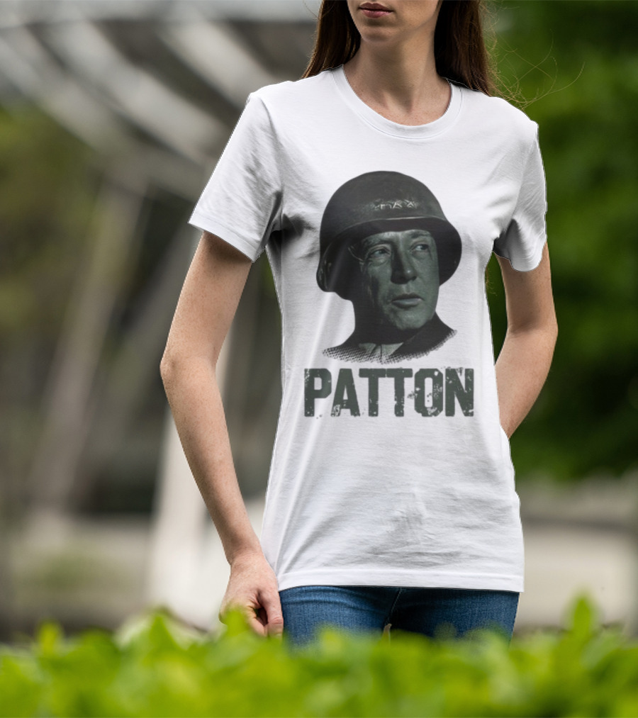 Fightbackpodcast General Patton Image With Patton Text T-Shirt