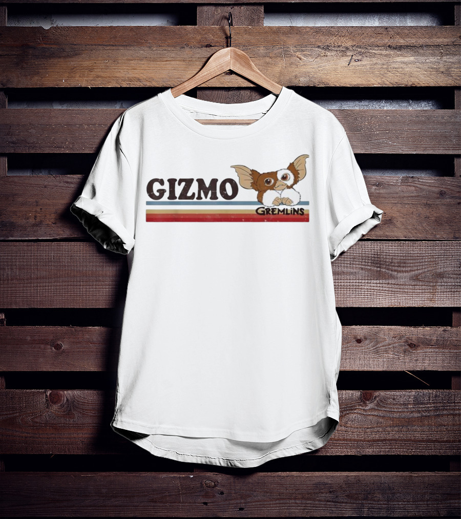 Gizmo Gremlins Vintage Stripes Retro Rainbow Style T-Shirt