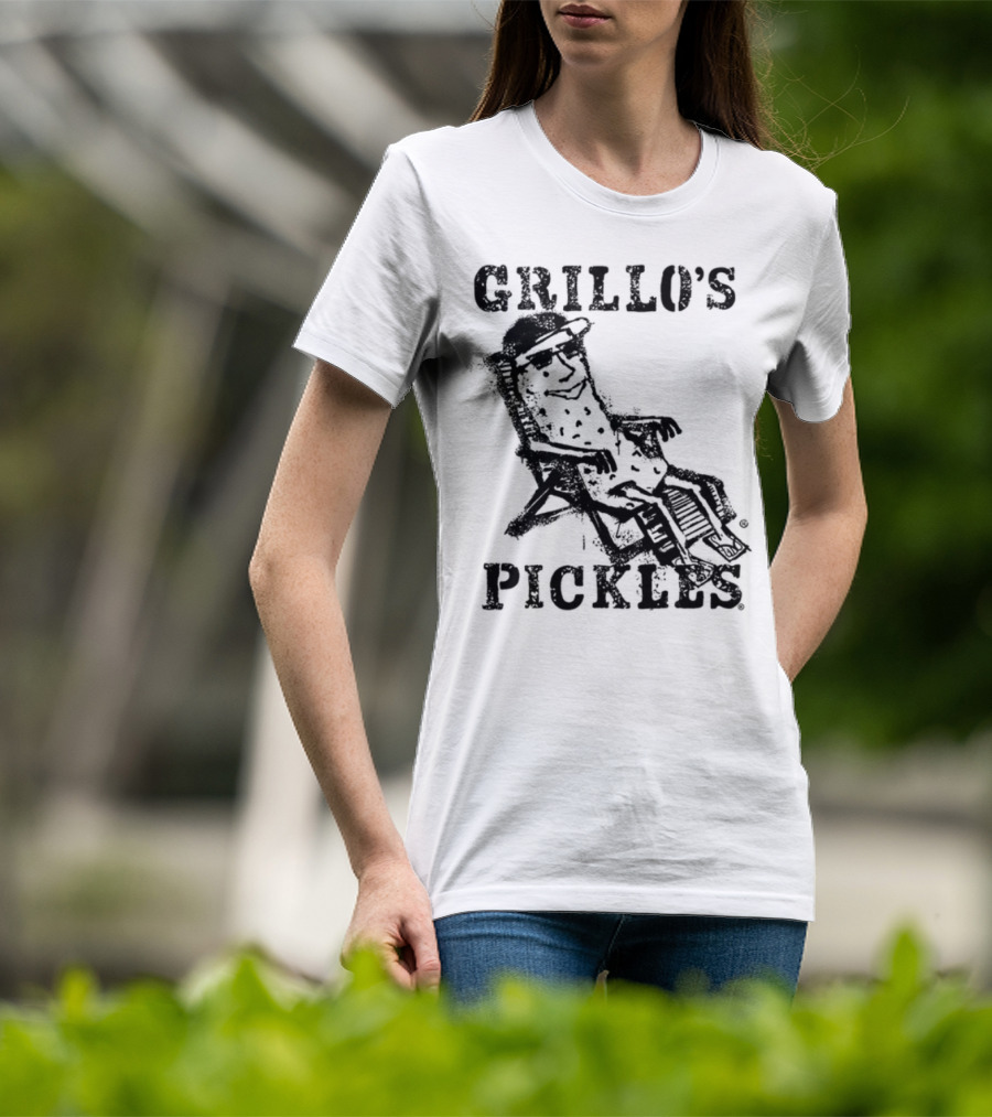 Grillo's Pickles Graffiti Style Bold Statement T-Shirt