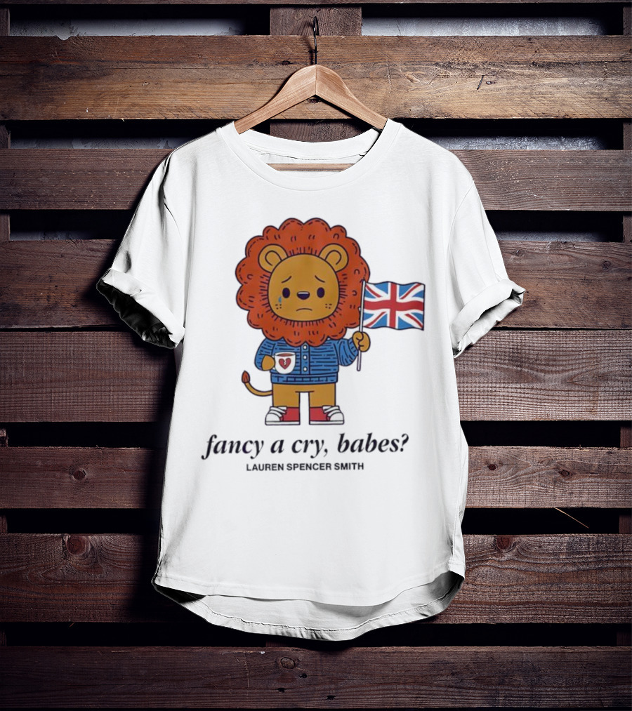Lauren Spencer Smith Lion England Flag Fancy A Cry Babes T-Shirt