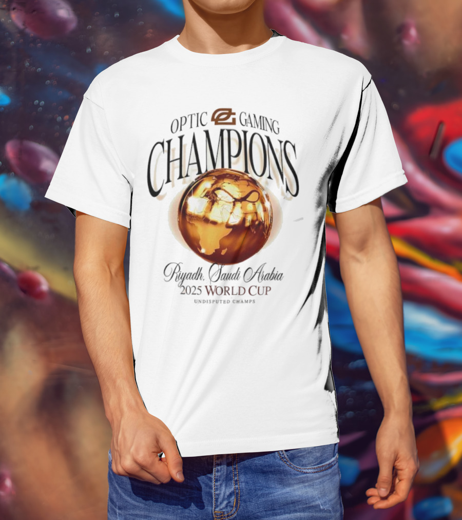 OpTic Gaming EWC Champions Riyadh Saudi Arabia 2025 World Cup Undisputed Champs T-Shirt