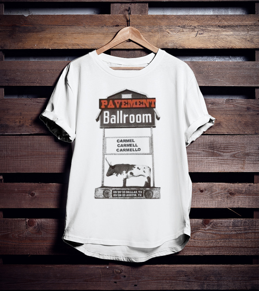 Pavement Ballroom Tour Texas 2025 Carmel Carmell Carmello T-Shirt
