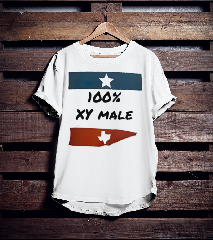 Texas Star 100 Percent XY Male Flag Design T-Shirt