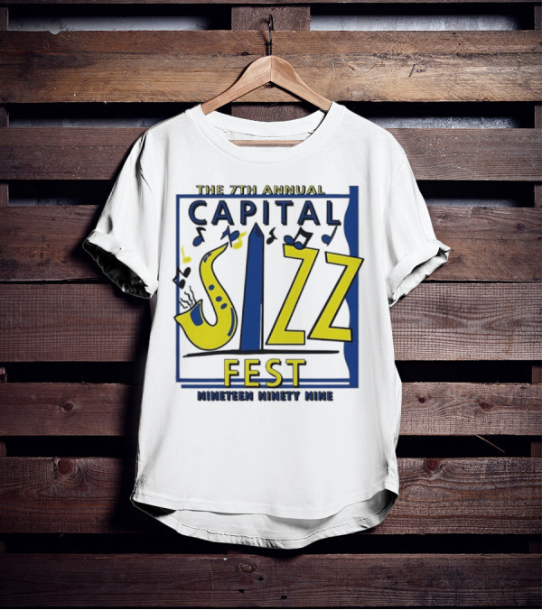 The 7th Annual Capital Jazz Fest June Nineteen Ninety Nine Music Event T-Shirt