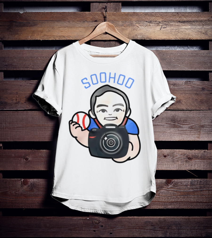 Soohoo Baseball Photographer Character Holding Camera And Ball T-Shirt