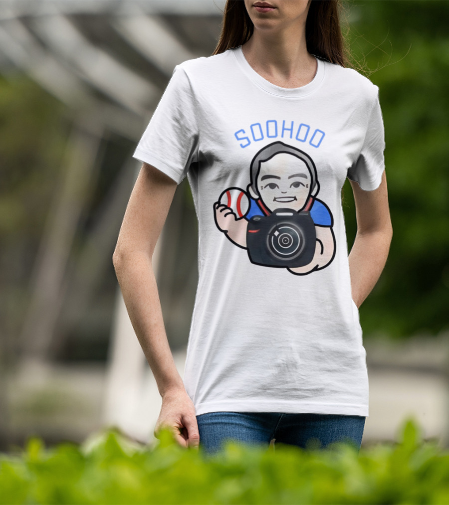 Soohoo Baseball Photographer Character Holding Camera And Ball T-Shirt