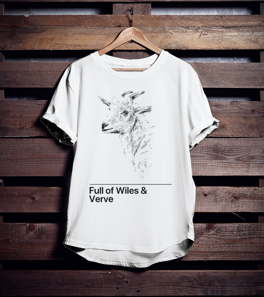 Dreamwieber Full Of Wiles Verve Goat Black And White T-Shirt