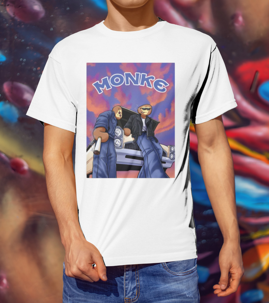Joe Monke Cool Vibe Retro Car Art T-Shirt