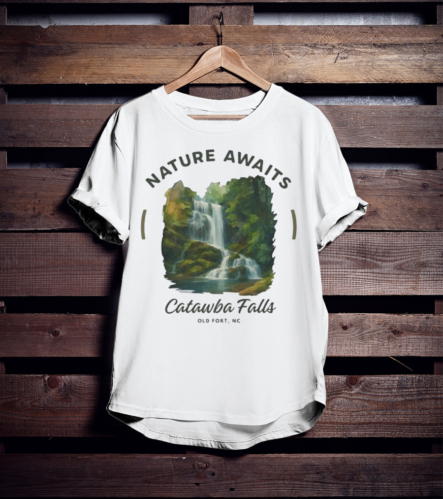 Nature Awaits Catawba Falls Old Fort NC T-Shirt