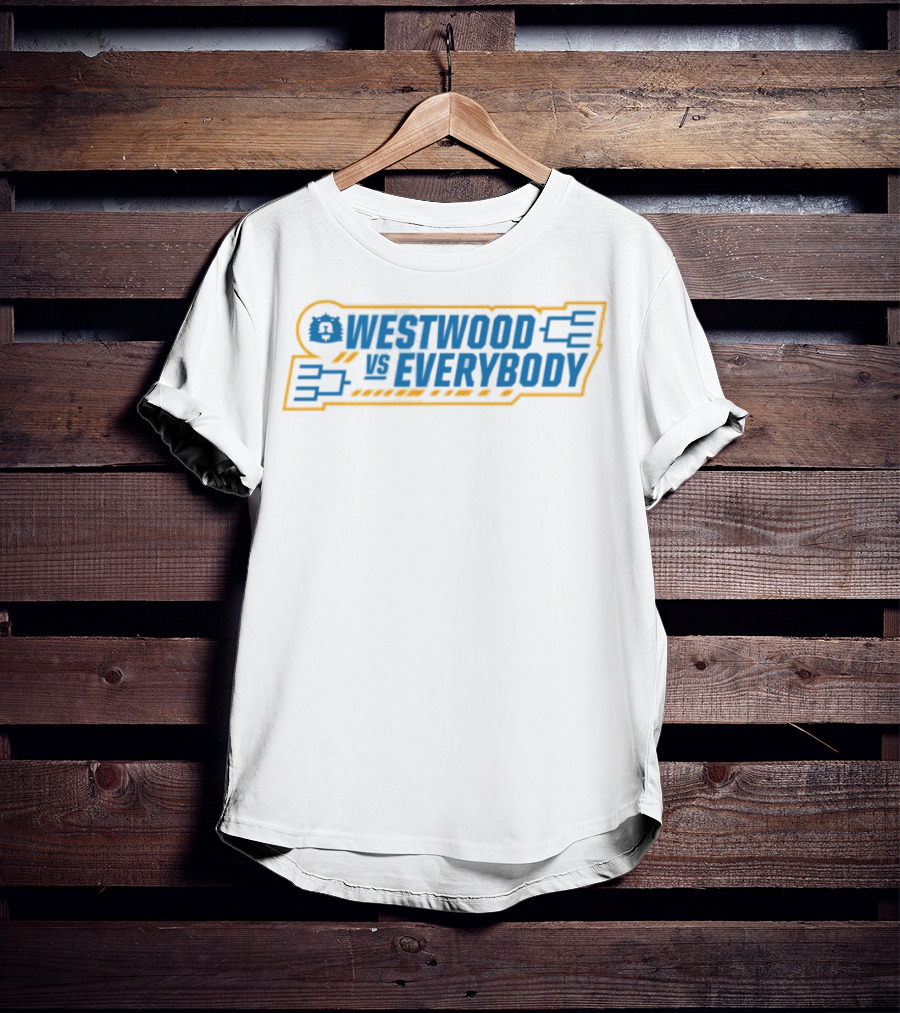 Westwood Vs Everybody Circuit Style Blue And Yellow T-Shirt