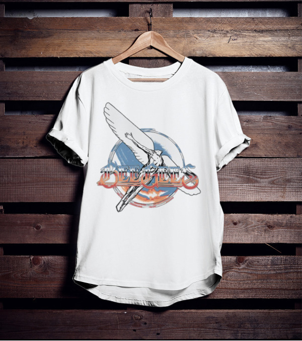 Bee Gees Spirits Having Flown Winged Figure Cloud Background T-Shirt