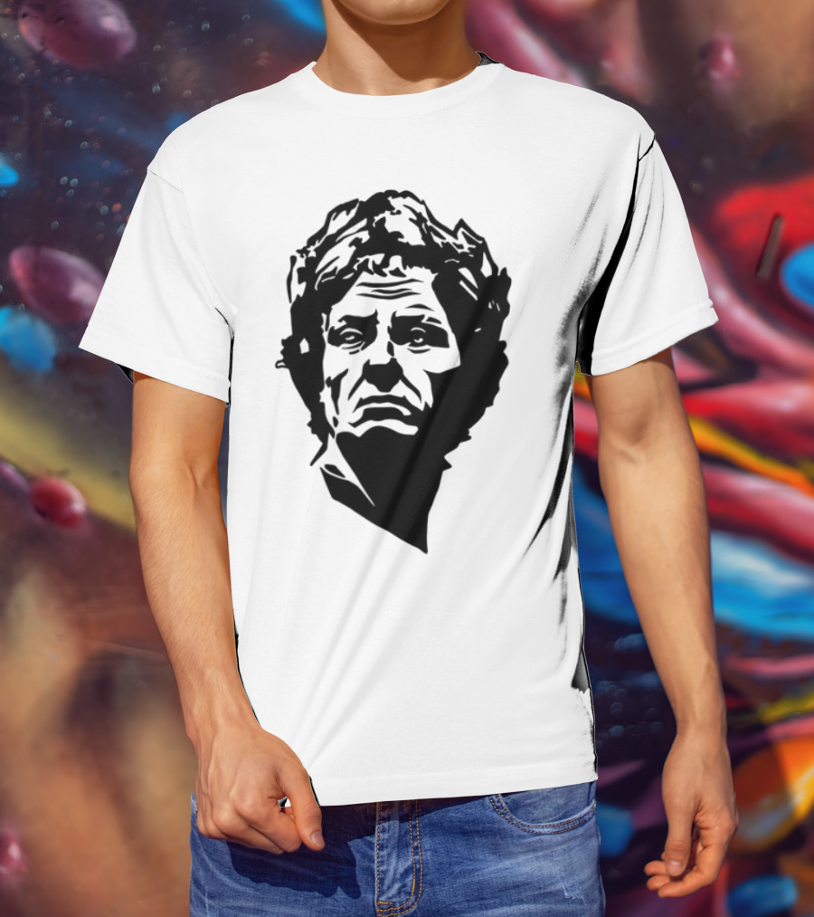 Daily Roman Updates Julius Caesar Line Art Sketch T-Shirt