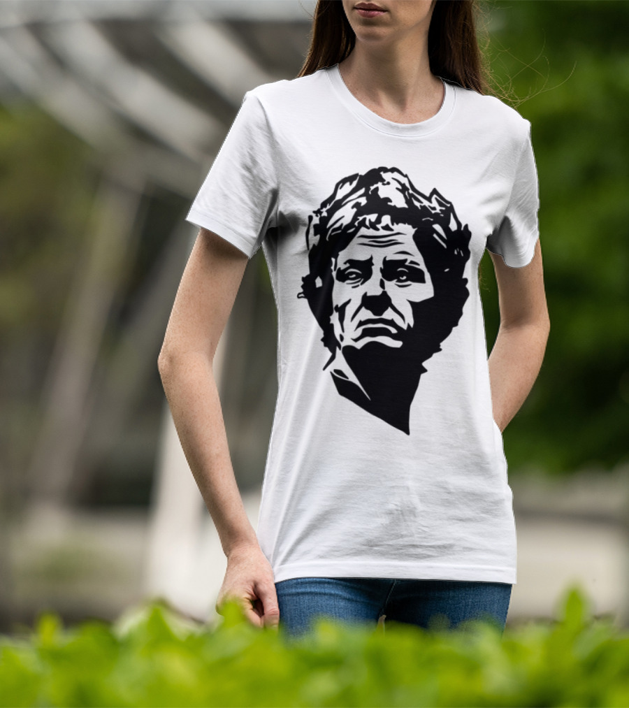 Daily Roman Updates Julius Caesar Line Art Sketch T-Shirt
