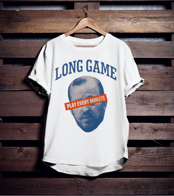 Long Game Play Every Minute Face Print T-Shirt