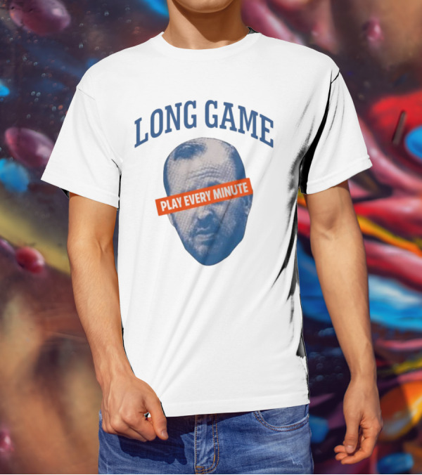 Long Game Play Every Minute Face Print T-Shirt