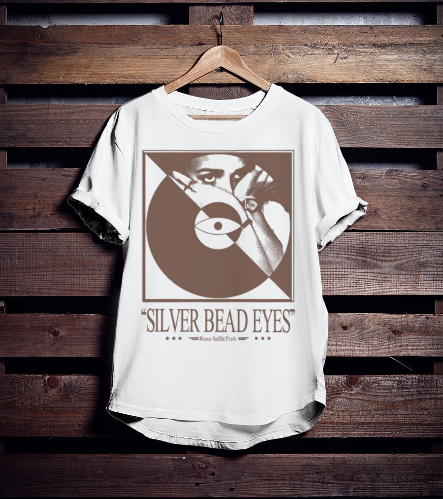 Resa Saffa Park Silver Bead Eyes Record Eye Art T-Shirt