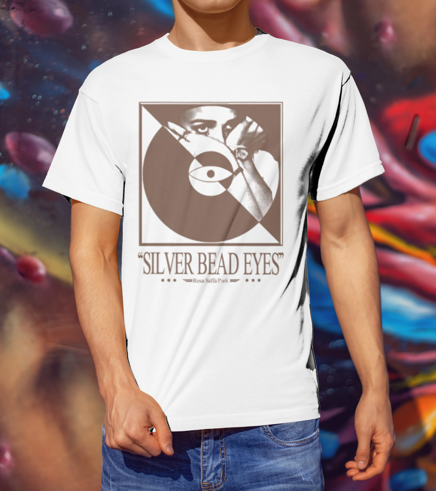 Resa Saffa Park Silver Bead Eyes Record Eye Art T-Shirt