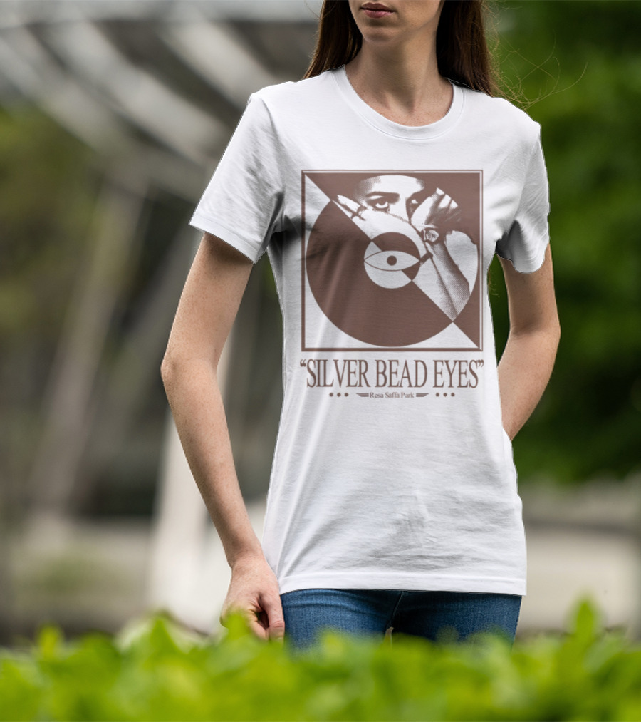 Resa Saffa Park Silver Bead Eyes Record Eye Art T-Shirt