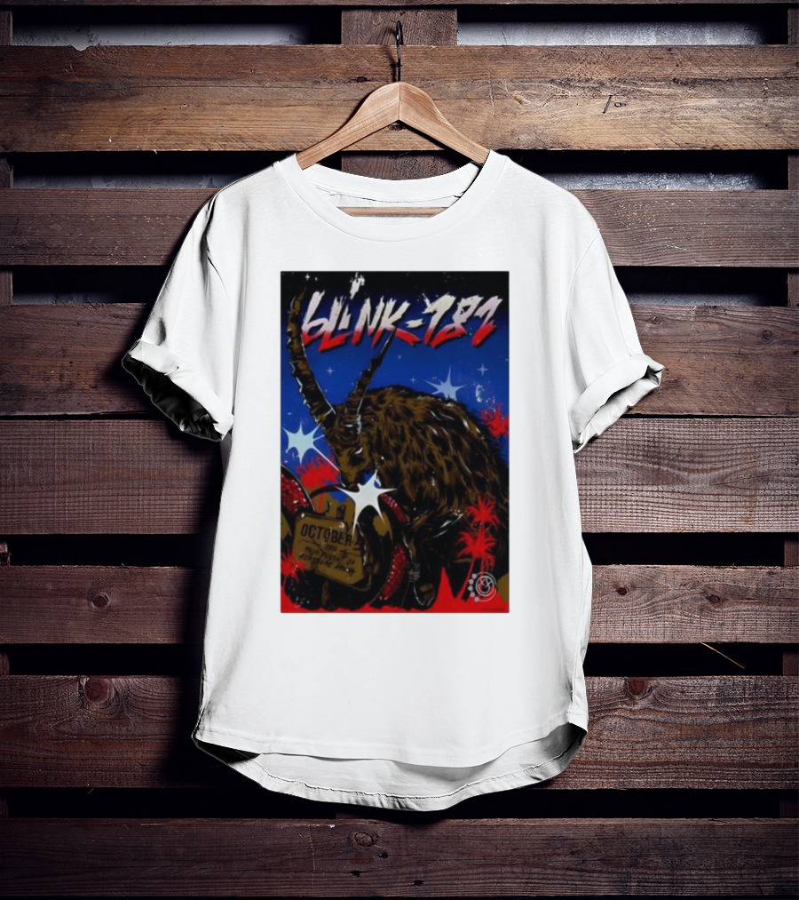 Blink 182 October 5 2025 Palm Desert Goat Starry Night T-Shirt