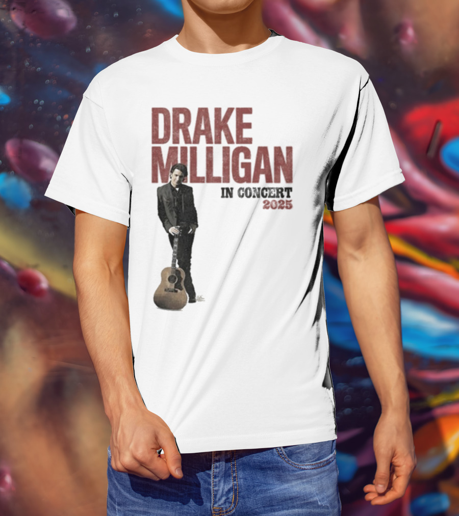 Drake Milligan Live On Stage 2025 Concert Tour T-Shirt