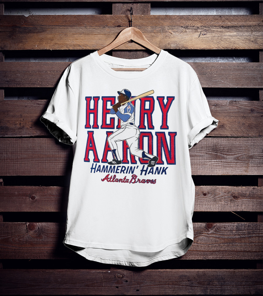 Hank Aaron Hammerin’ Hank Atlanta Braves MLB Baseball 2025 T-Shirt