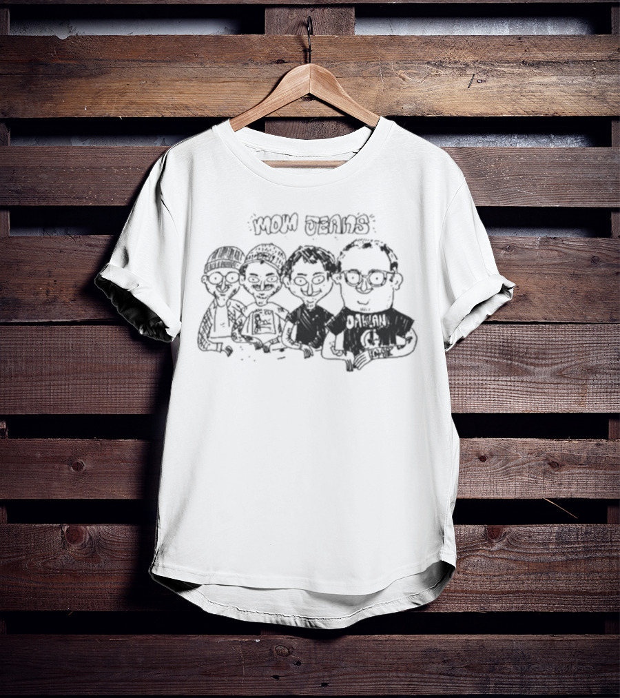 Mom Jeans Band Cartoon Drawing T-Shirt