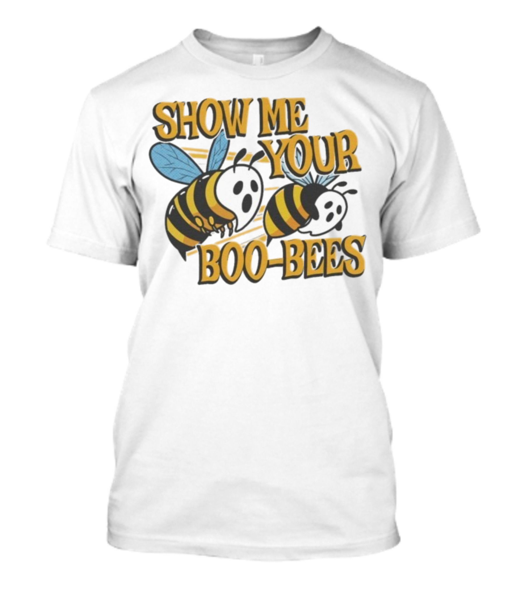 Show Me Your Boo-Bees Pun Halloween Ghost Bees T-Shirt
