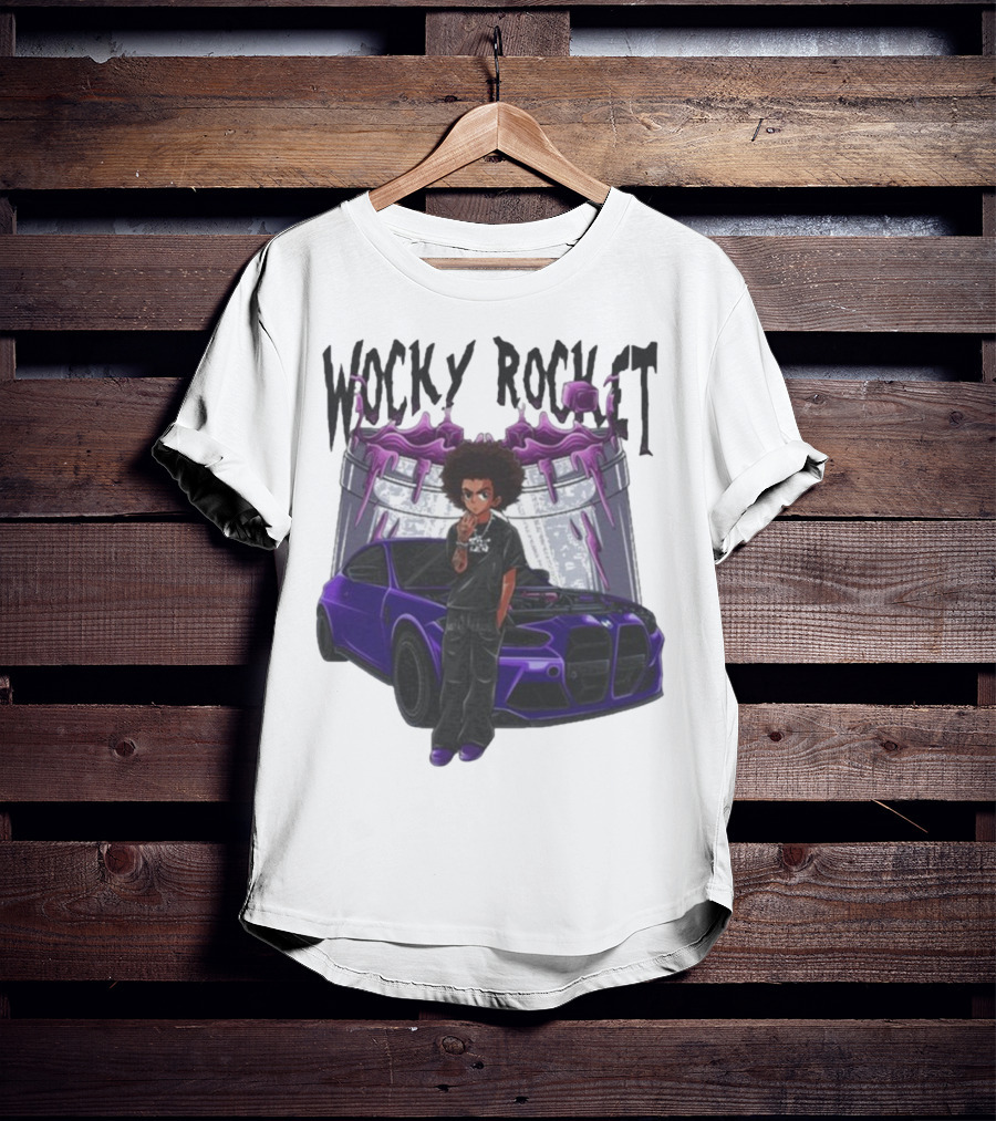 Wocky Rocket SRT Halloween Purple Car Character T-Shirt