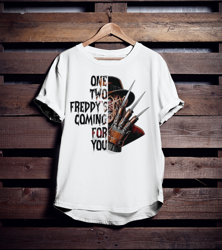 Freddy Krueger One Two Freddy’s Coming For You Horror Halloween T-Shirt