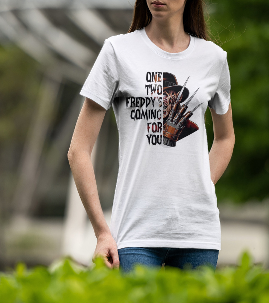 Freddy Krueger One Two Freddy’s Coming For You Horror Halloween T-Shirt