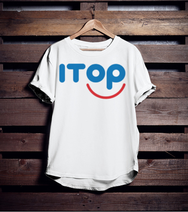 ITOP Smile Red And Blue Text T-Shirt